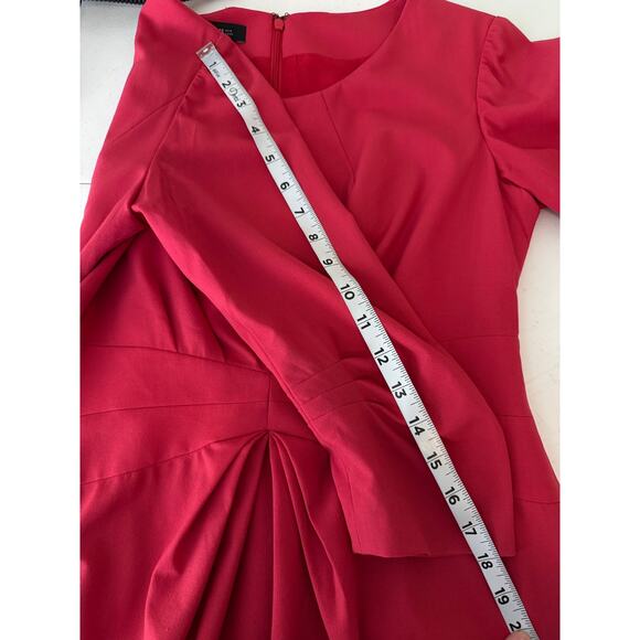 Lafayette 148 Pleated Stretch Wool Knee Length Sheath Dress Women's 4 Career - Picture 13 of 15